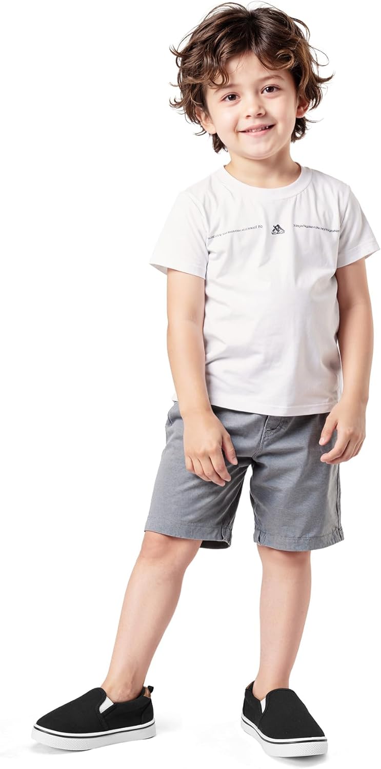 K KomForme Toddler Sneakers for Girls Boys Slip On Canvas Walking Shoes - Image 2