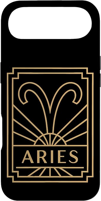Aries Art Deco Zodiac Graphic Case for iPhone Air