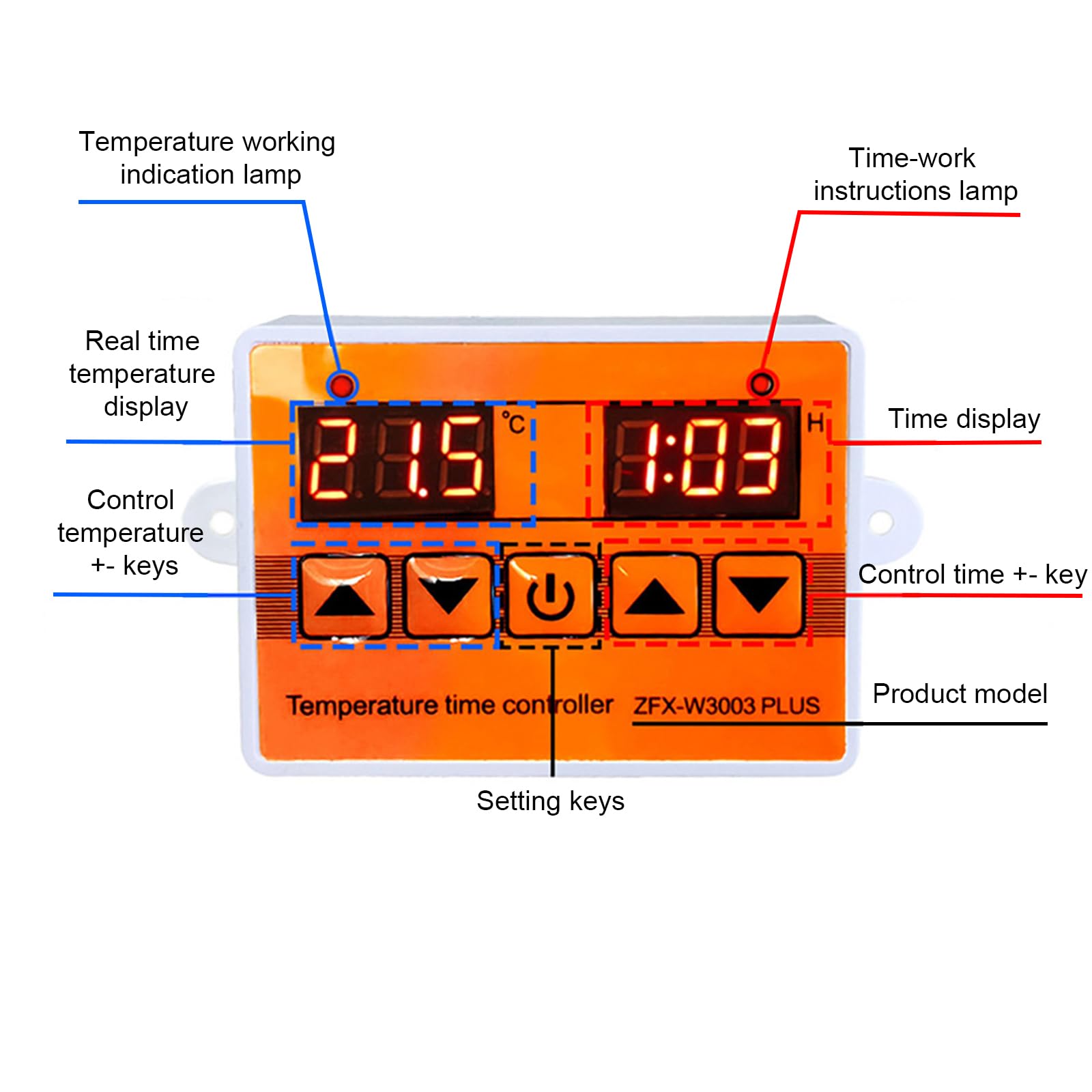 Regulador de temperatura digital DC12 V 24 V CA 110-220 V LED regulador de temperatura termostato de refrigeración
