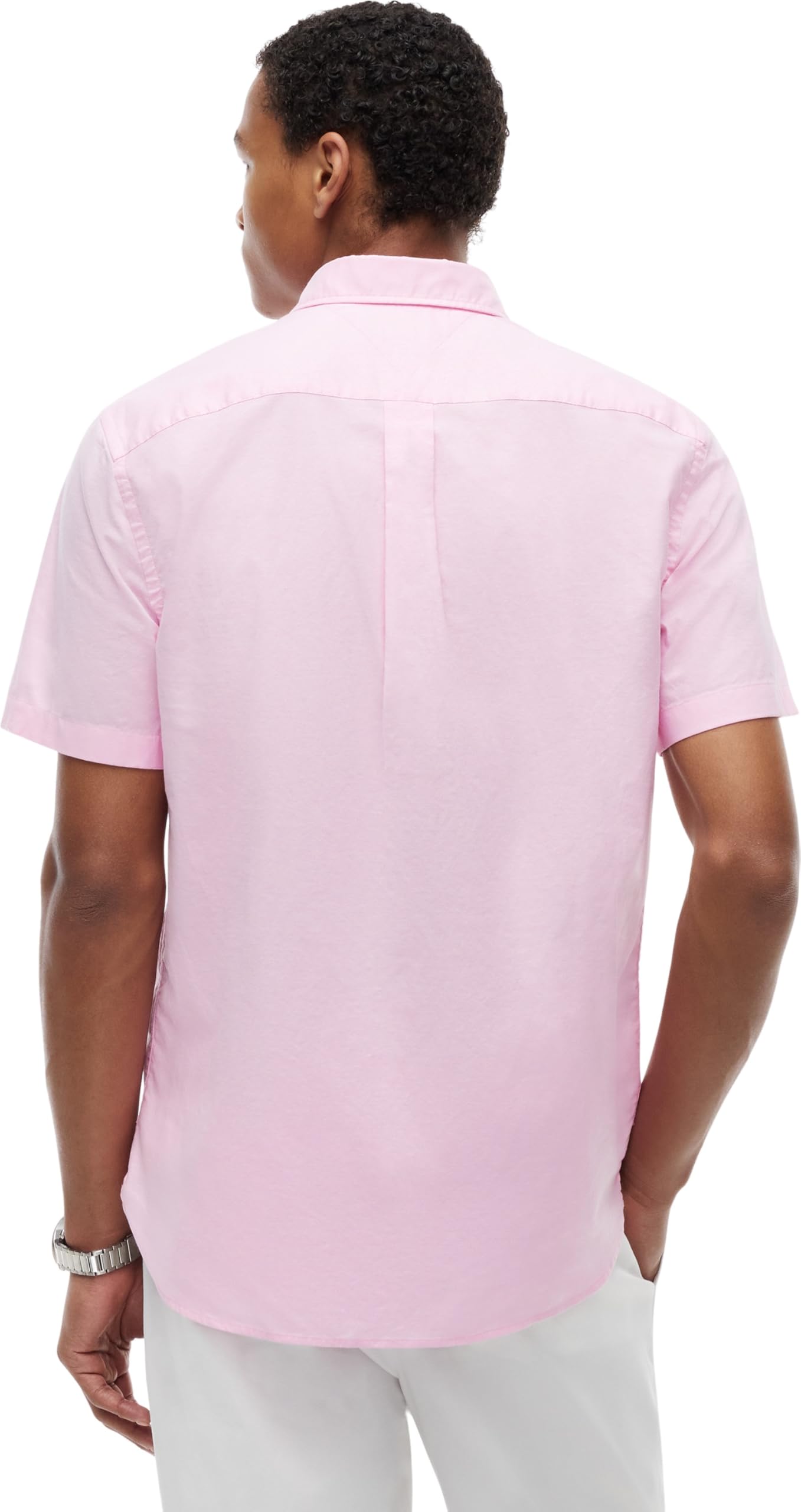 Tommy Hilfiger Light Oxford Solid SS BD Shirt Mw0mw42285 Chemise S/S Homme