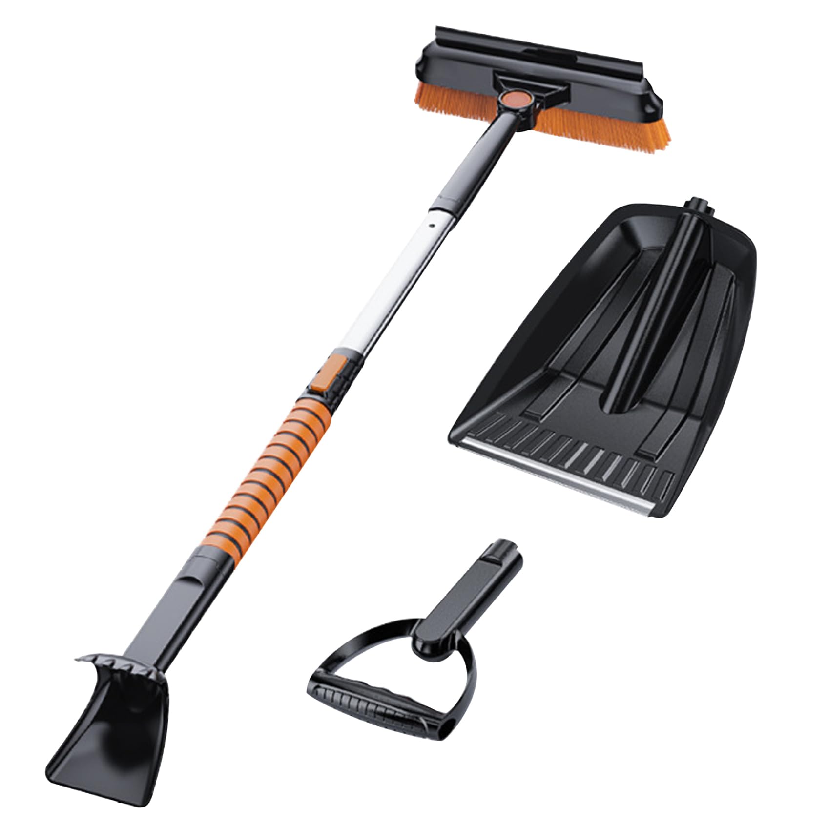Pelle à neige extensible 5 en 1 et brosse pivotante pour voiture