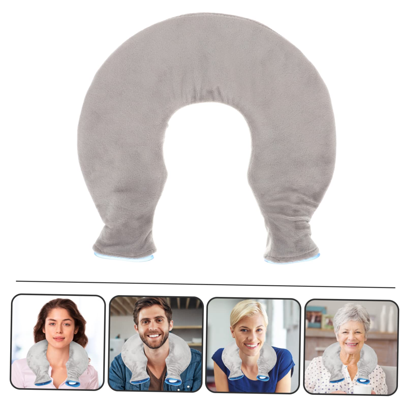 Borsa Del Ghiaccio Rinfrescante a Forma Di u in Pvc Trasparente, Set Impacchi Caldi e Freddi Antiscoppio, Per Sollievo Collo e Spalle, Per Sportivi e Recupero Post-infortuni