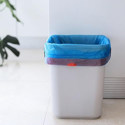 Miniatura 4 de Fiazony Bolsas de basura pequeñas de 1.2 galones, cordón, 200 unidades, color azul