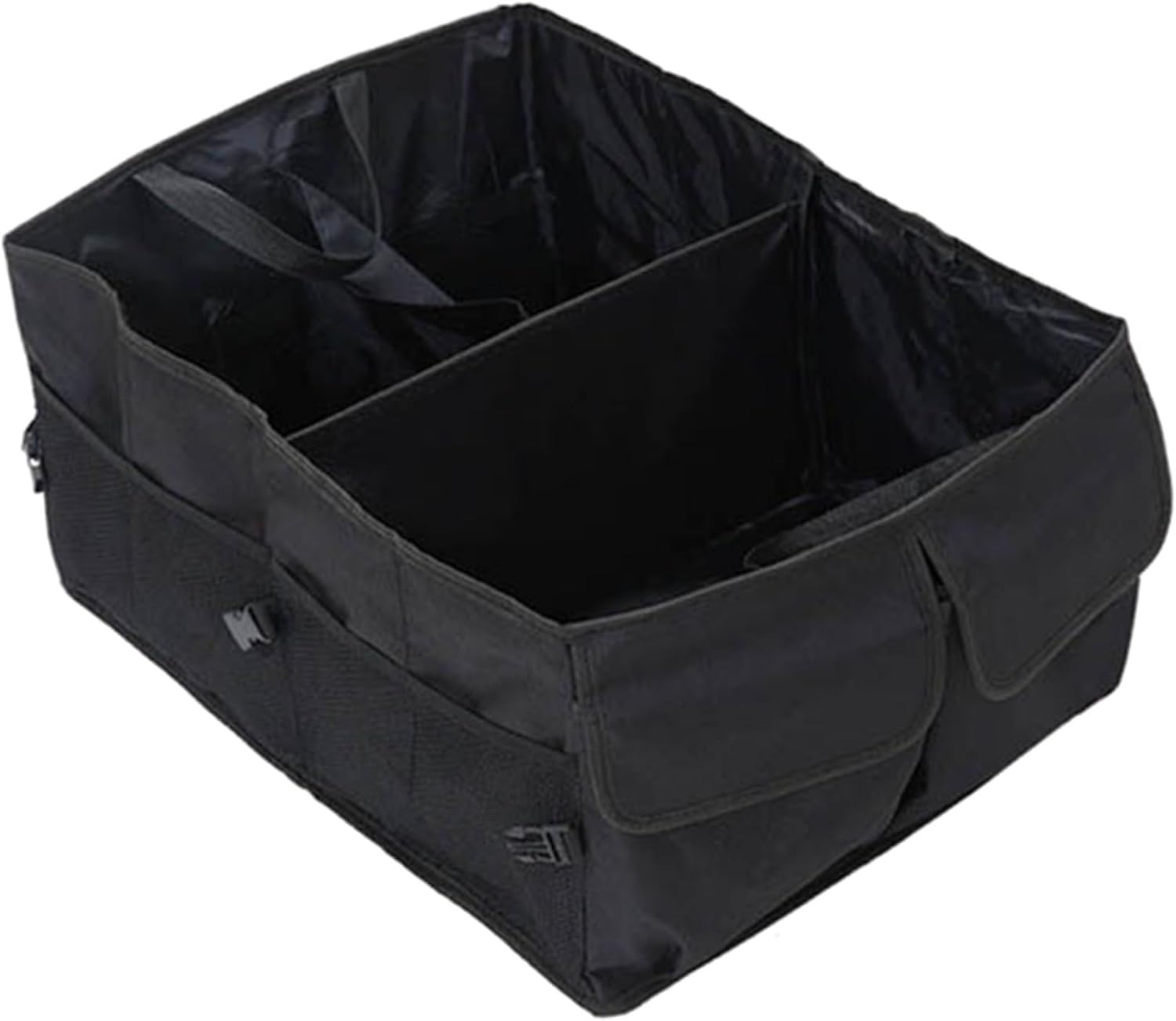 Cabilock Car Trunk Organizer with Oxford Cloth Handheld Tote, Large Capacity Storage Box for Suv and Sedan, Multi-compartment Tool and Camping Accessories Storage Case for Automotive