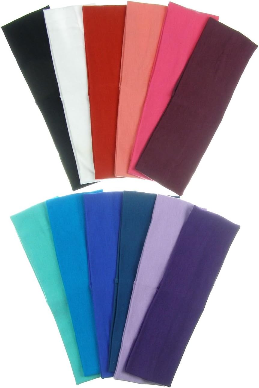 Multi Purpose Headband Sweatband Bandana Multi Color 12Pack Clothing, Shoes & Jewelry