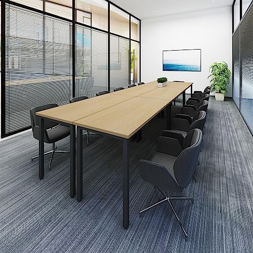 image for Bonzy Home Conference Tables 12ft Office Computer Desk for Meeting Roo