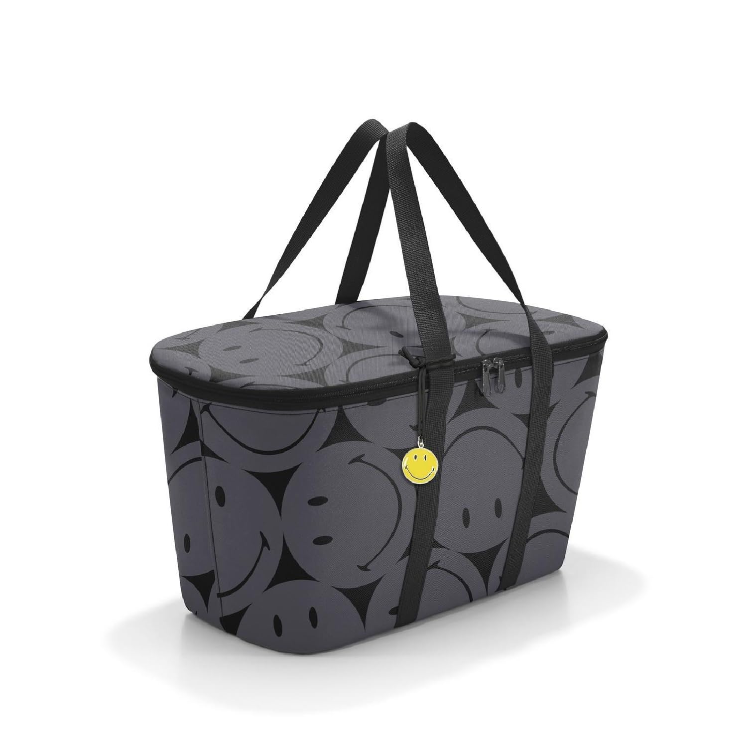 reisenthel coolerbag Smiley Grey - Kühltasche aus hochwertigem Polyestergewebe – Ideal für das Picknick, den Einkauf und unterwegs