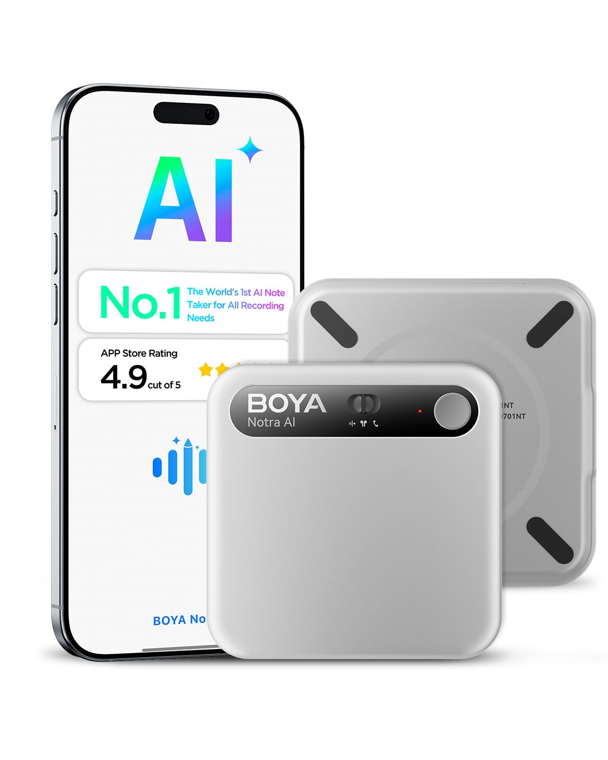【美品・即発送】BOYA Notra AIボイスレコーダー Amazon.co.jp: BOYA Notra AIボイスレコーダー 3モード録音（環境音