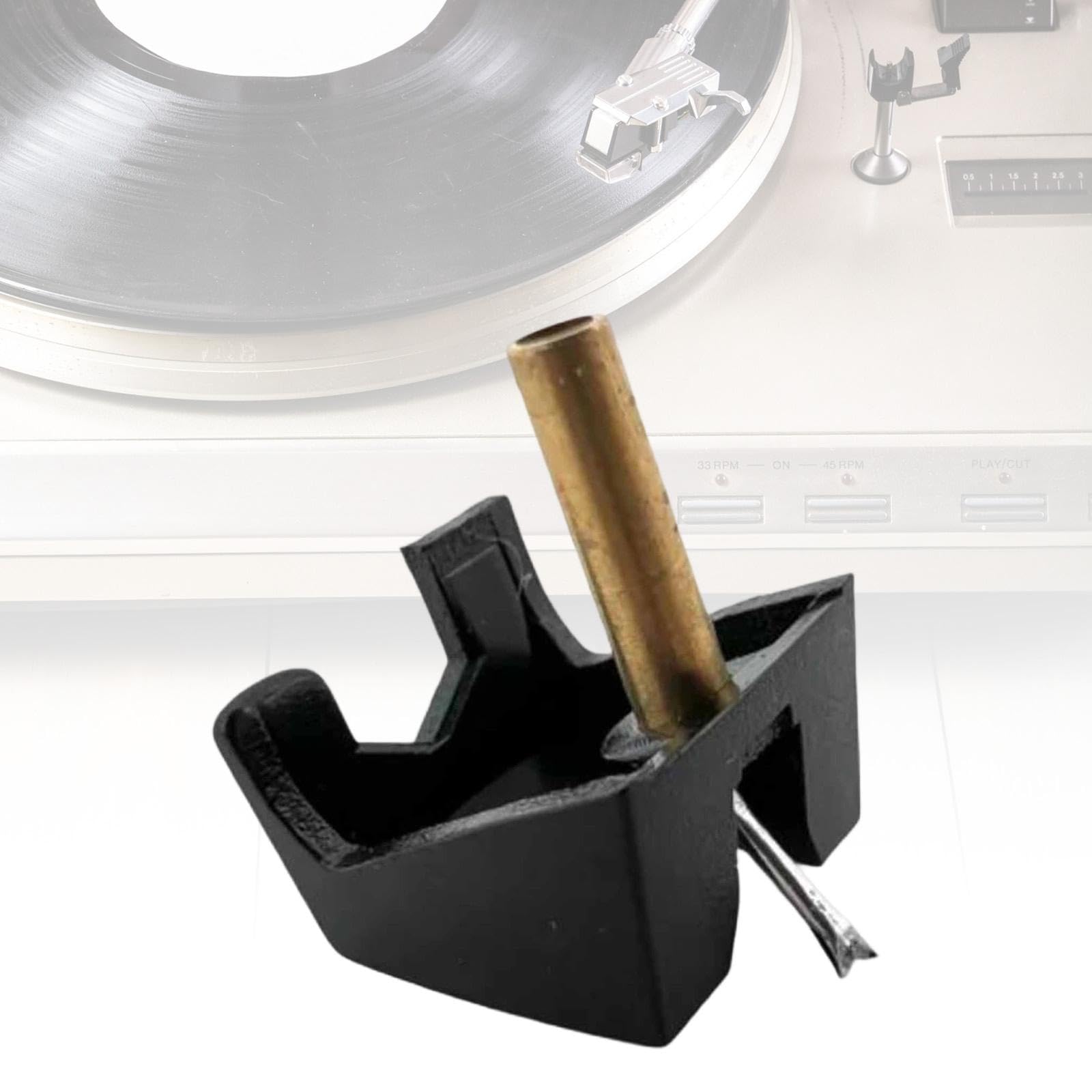 Ricambio per Giradischi, Accessori per Giradischi, Vinile Metallico per Ascoltare Musica, Camera da Letto, Nero