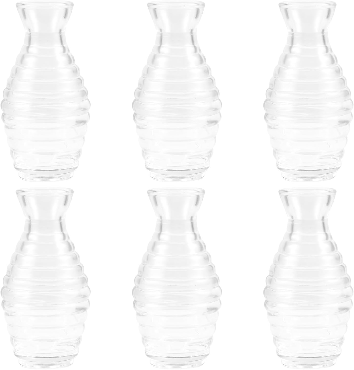 YARNOW 6pcs 100ml Large Mouth Glass Aroma Bottles Refillable Diffuser Jars for Home Fragrance and Aromatherapy Desktop Adornments