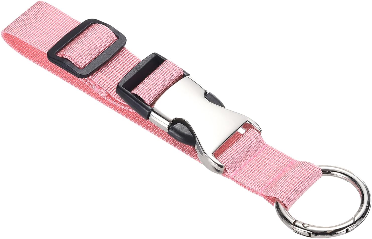 PATIKIL Luggage Connector Straps, 1Pcs Jacket Grip Travel Belt, Add a Bag Luggage Strap with D-Ring Hook/Buckle for Baggage Suitcase Backpack,Pink