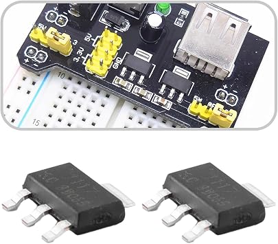 50pcs 1A AMS-1117 Voltage Regulator Chip 3 Ports Regulator Mount Voltage Power Supply for Electronic DIY Project 5V