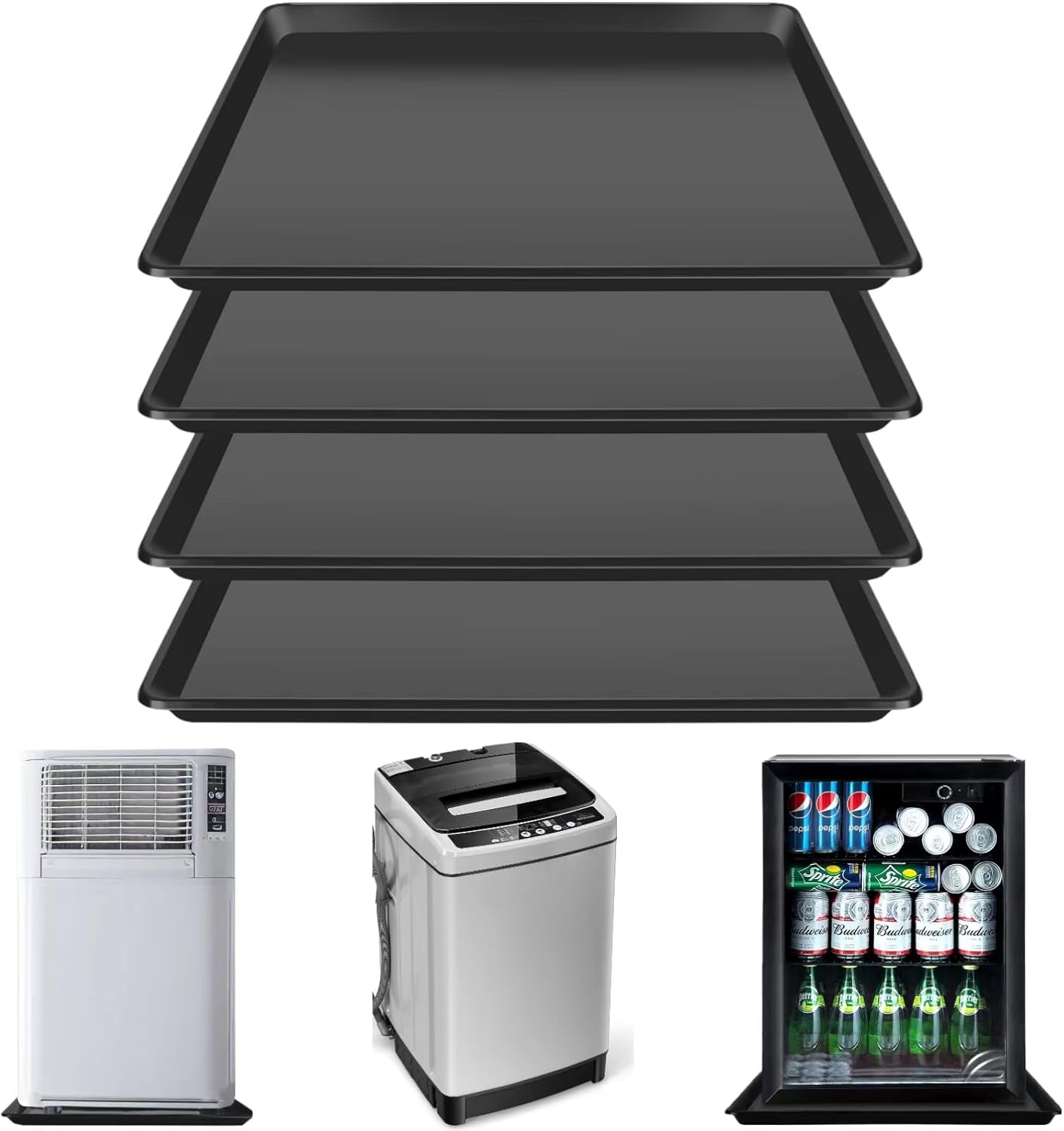 22'' x 21''Mini Fridge Drip Pan, Large Drip Tray, Portable