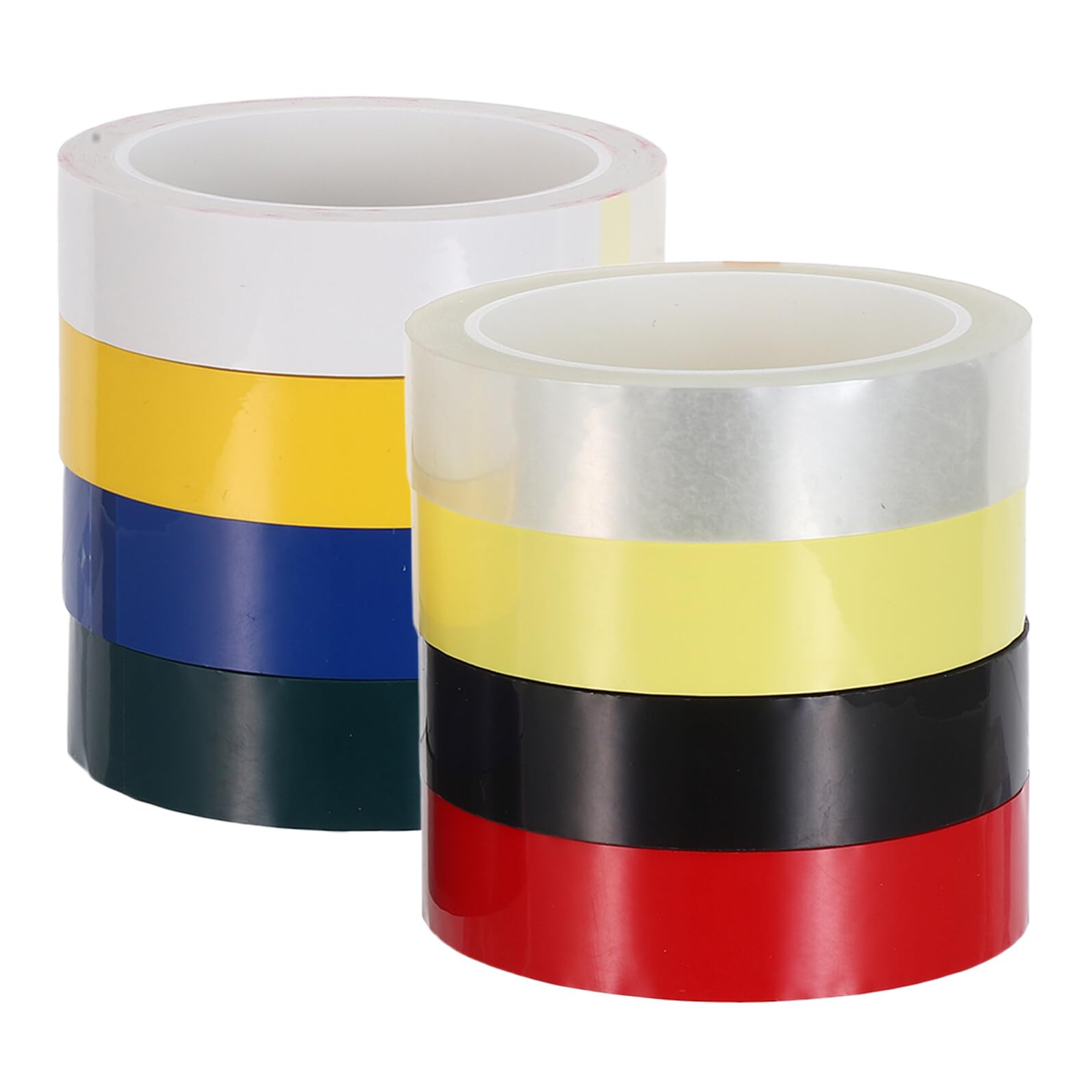 Farbiges Markierungsband 8 Rollen Pet, Leicht Abreißbar für Scrapbooking | Markierend, Wetterbeständig, Acht Farben Je eine Rolle, Geeignet für Kinderbasteln und Büroarbeiten