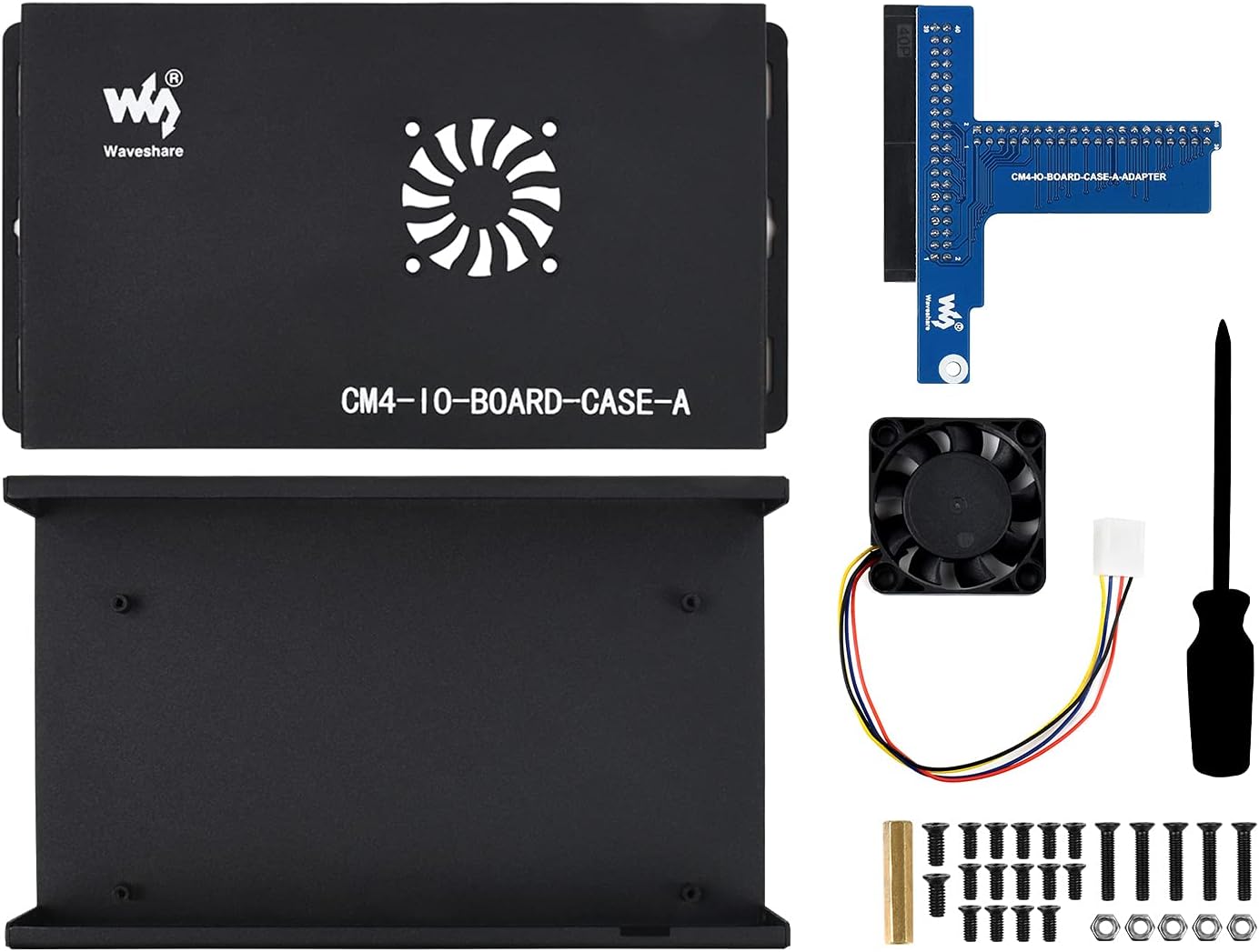Metal Box (A) Designed for Official Raspberry Pi Compute Module 4 IO Board Comes with Cooling Fan Mini Computer Chassis Robust and Dust-Proof Nice Looking
