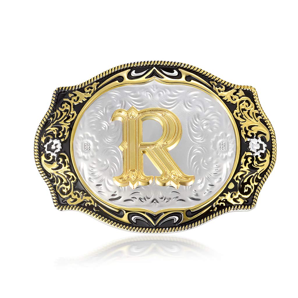 KOORASYBelt Buckle Initial Letter Belt Buckles Small Size Women Girls Boys Men Western Buckles for Belt (ABC-Z)