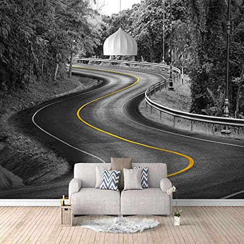 Papier peint canevas autoroute grise en impression HD 3D - 2