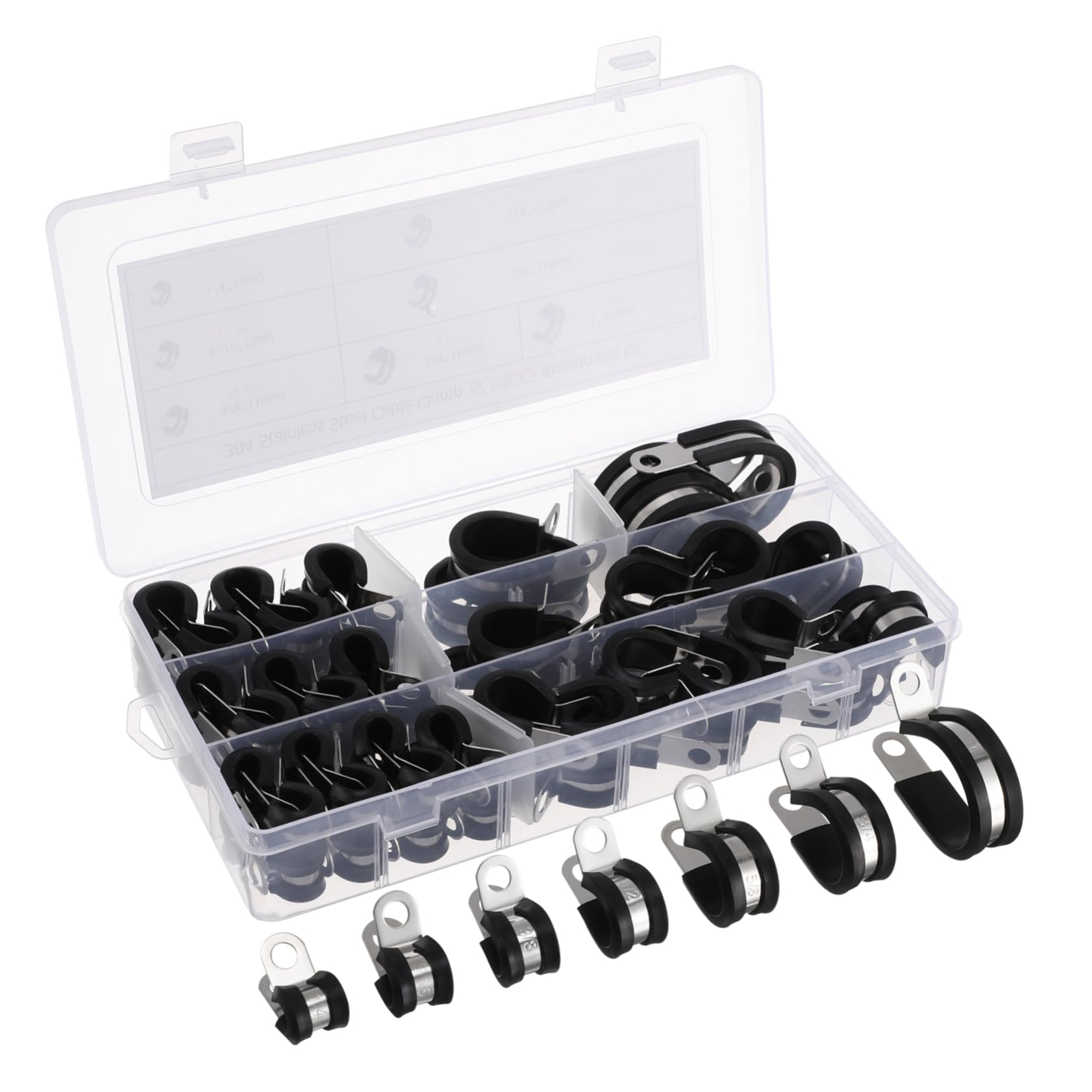 Colliers de serrage inoxydable NUOBESTY de 72 pièces pour tuyaux