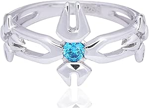 Black Pearl Ind Blue Topaz 925 Silver Women Engagement Anime Bleach ...