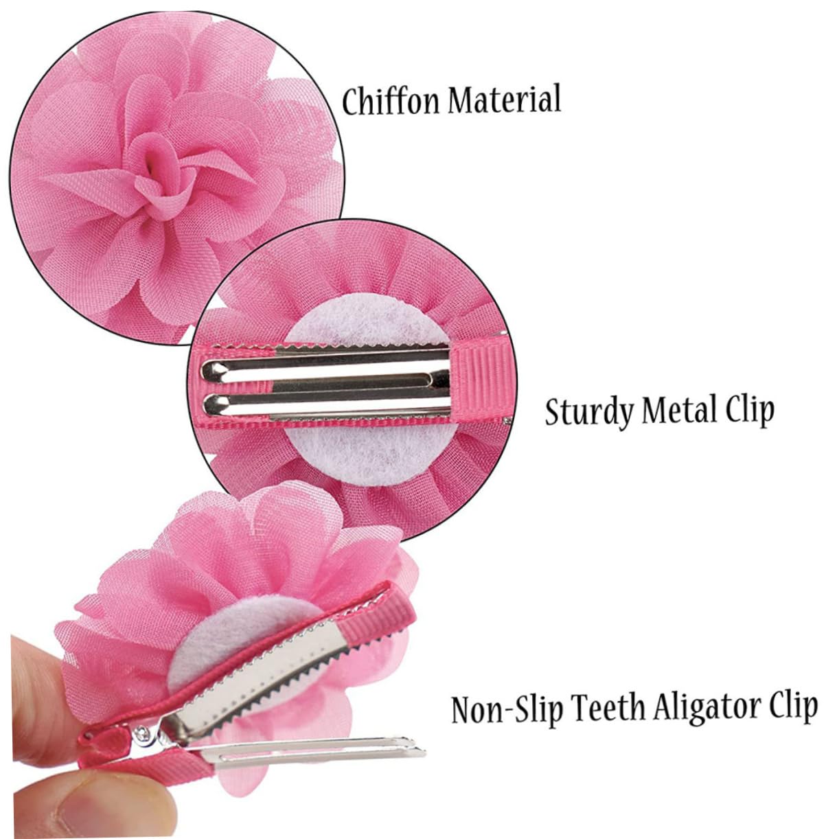 TOYANDONA 60pezzi Pz Chiffon Flower Hair Clips Per Bambine Fermagli Colorati Per Accessori Per Feste e Occasioni Speciali Adatti Ragazzo Ragazza e Ragazze Facili Da Applicare Su