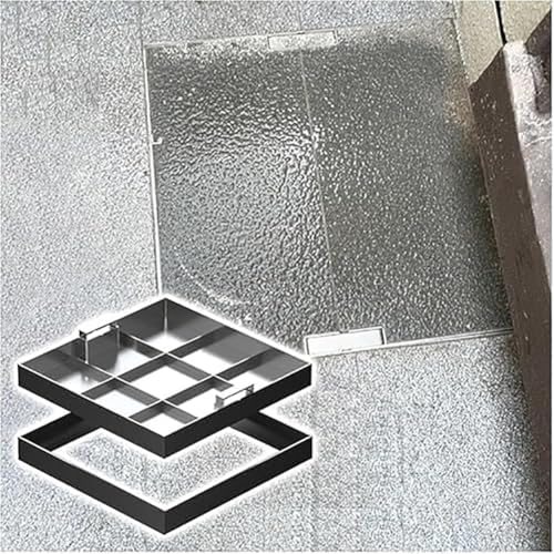 Couvercle de fosse septique robuste en inox premium 60 x 30 cm