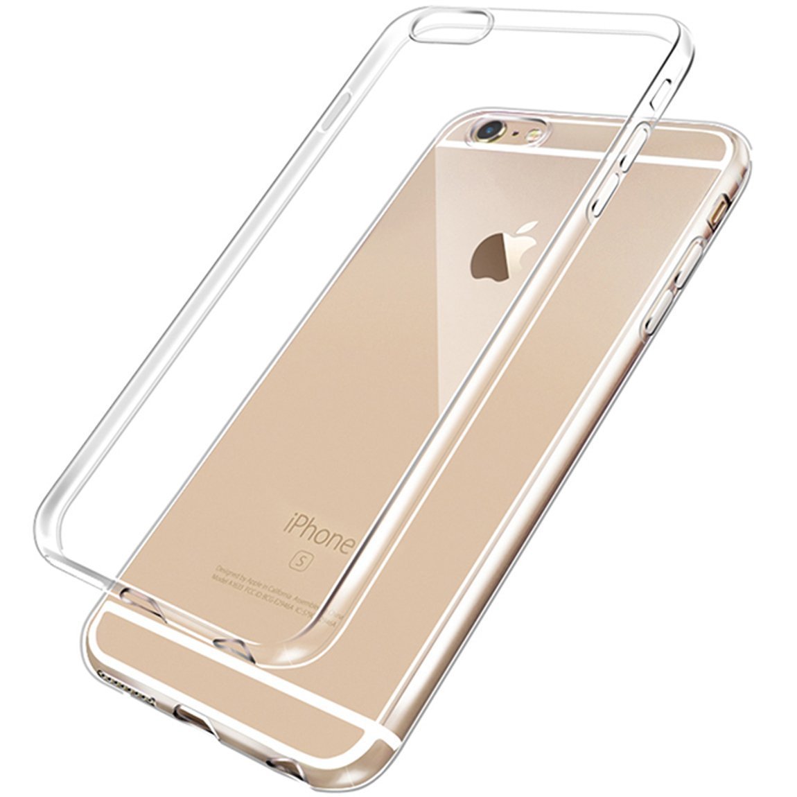 Novago Compatible with iPhone 6 Plus, iPhone 6S Plus Shatterproof Transparent Soft Gel Case (1 Case, Transparent)