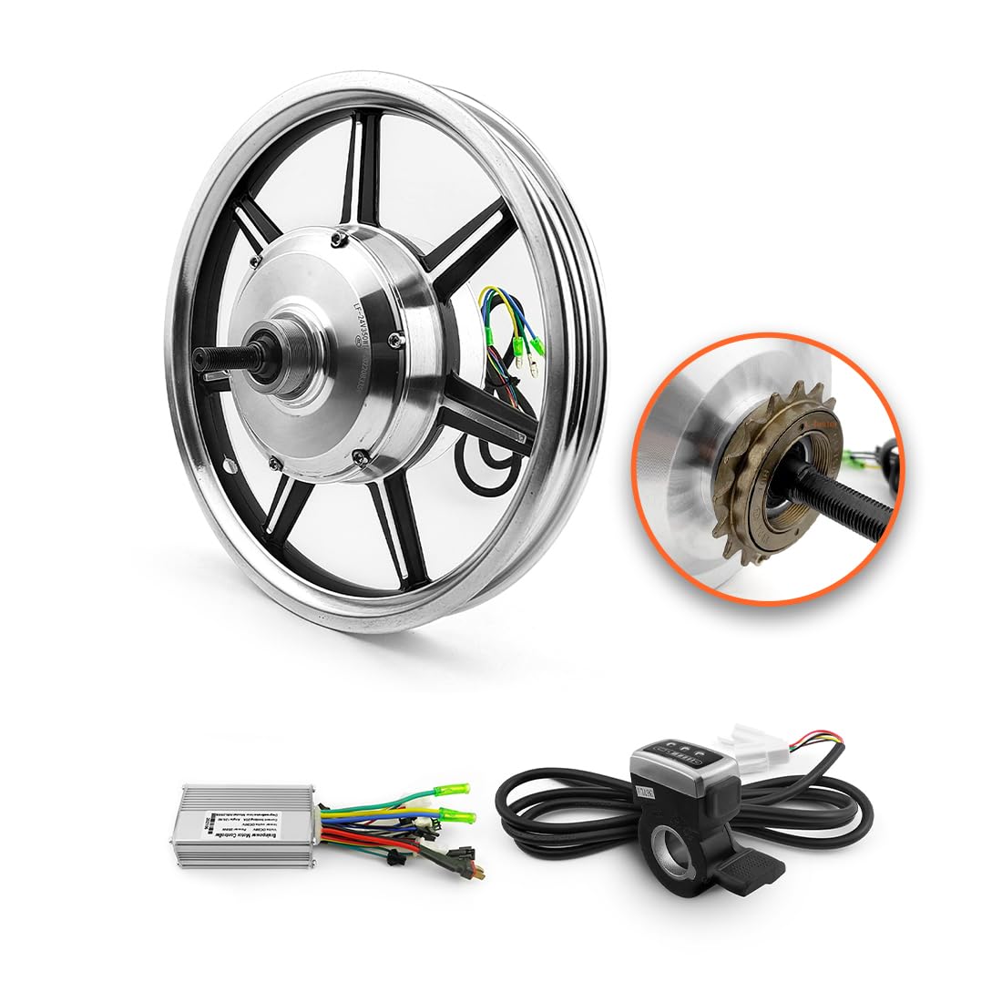 L-faster 36v 350w 14 Pouces moyeu d’entraînement arrière brushless Roue Moteur à Engrenages pour accélérateur de Pouce de vélo