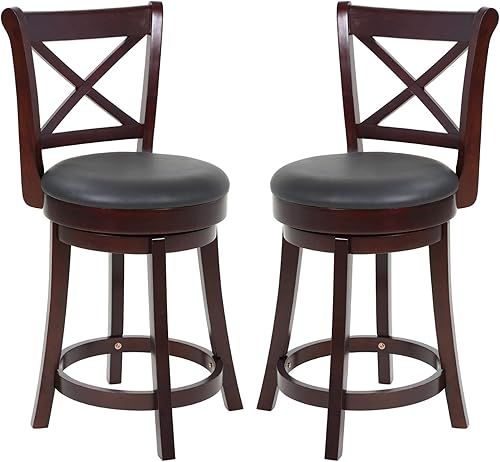 Juego de 2 taburetes de bar de altura de mostrador, taburetes de bar resistentes de 39.4 pulgadas con respaldo bajo y sin brazos, taburete de bar