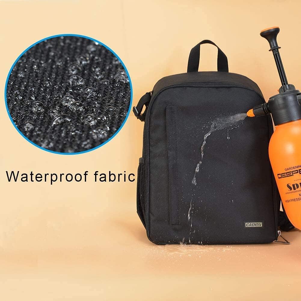 CADeN Kamerarucksack Camera Backpack Wasserabweisend Kameratasche Fototasche Kompatibel mit Sony Canon Nikon（Schwarz）