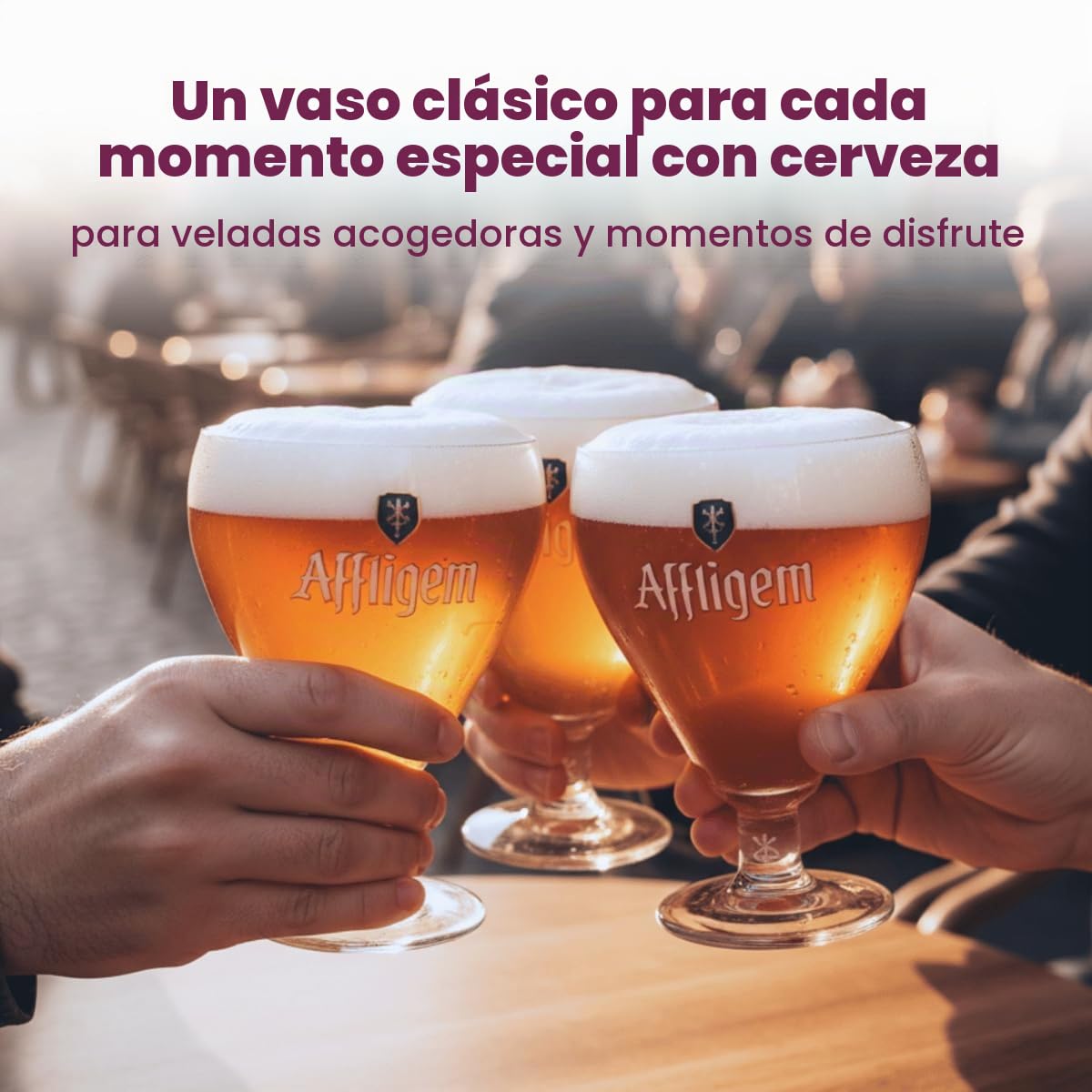 affligem Ale belga copas – copas de cerveza cristal dos unidades