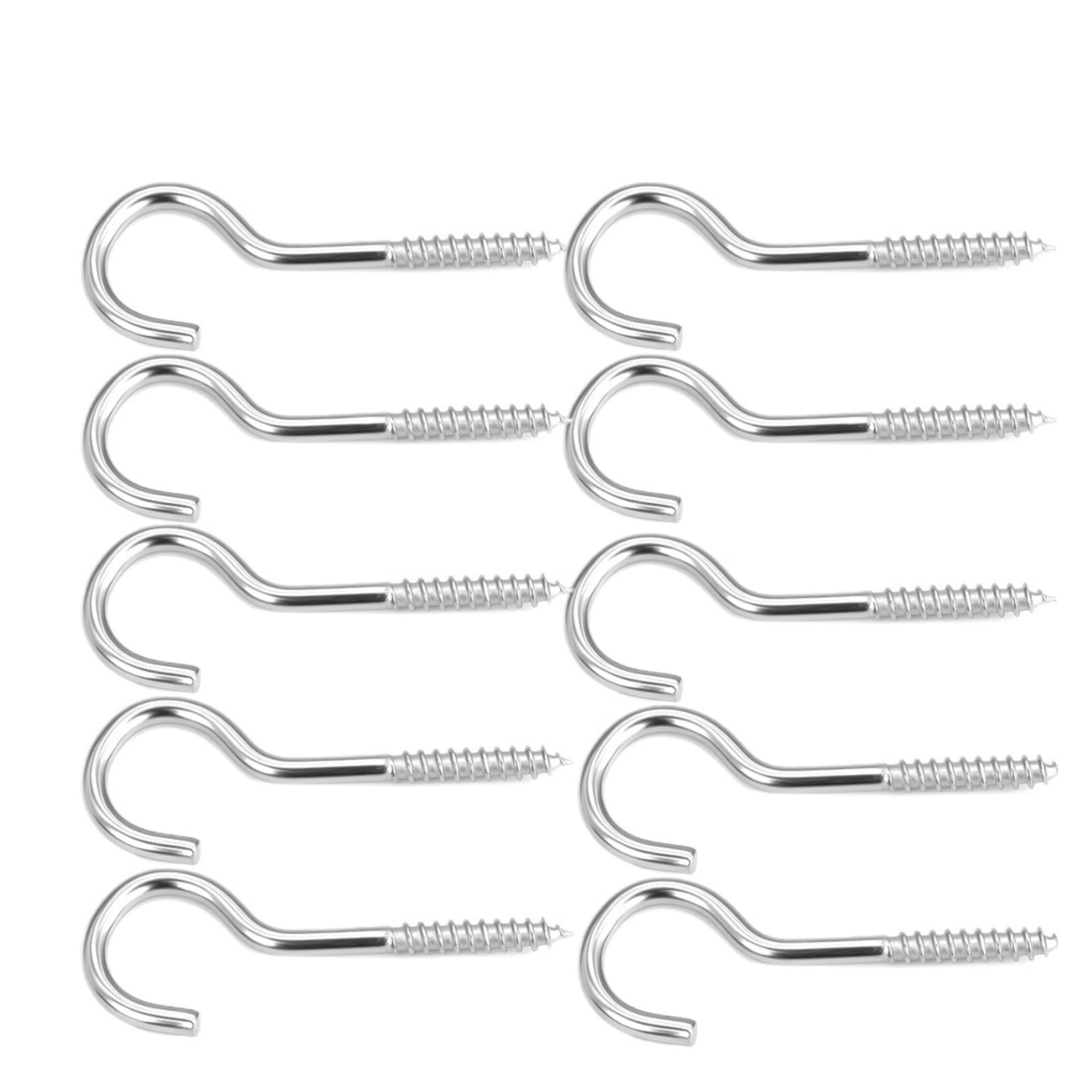 LZTDSBX Cup Hooks Screw M3 Ceiling Metal Screw-in Hook Heavy Duty Ring Screws Self Tapping Hanging Eyebolt(10pcs)