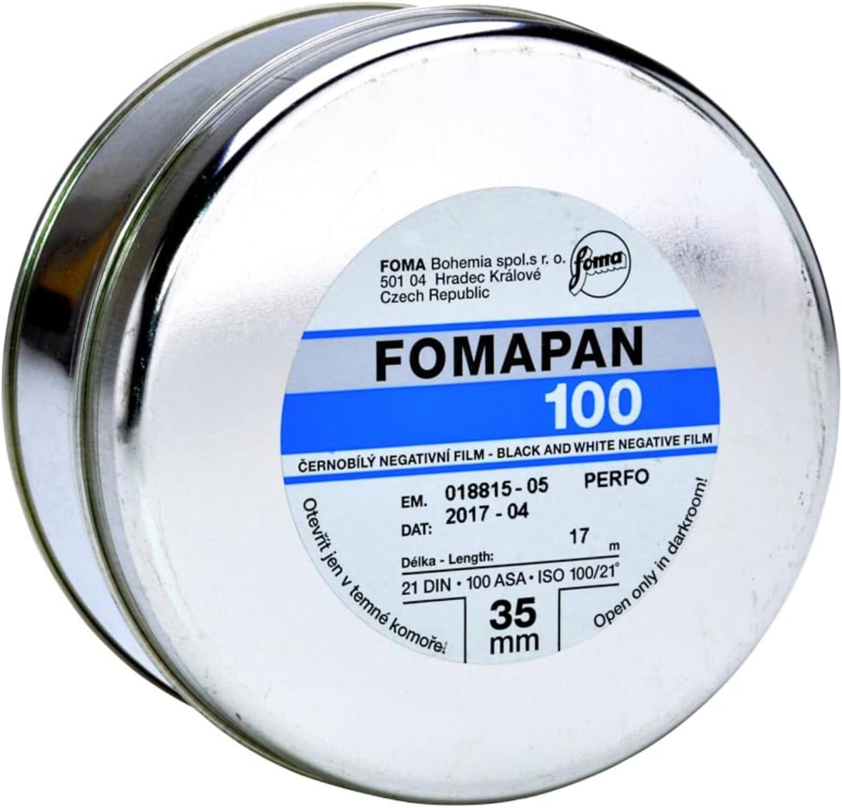 Foma Fomapan Classic Photo Film 100/35 mm x 17 m (100 ISO Black & White Negative Film)