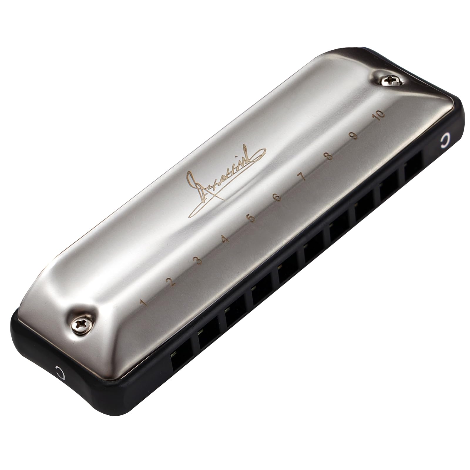 Blues Harmonica Key of C Harps for Adults Kids Professional Beginners Mini Mouth Organ with Case Guitar Accessories 10 Holes 20 Tones