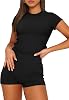 Conjunto de dos piezas para mujer, lounge, casual de verano, shorts a juego 3