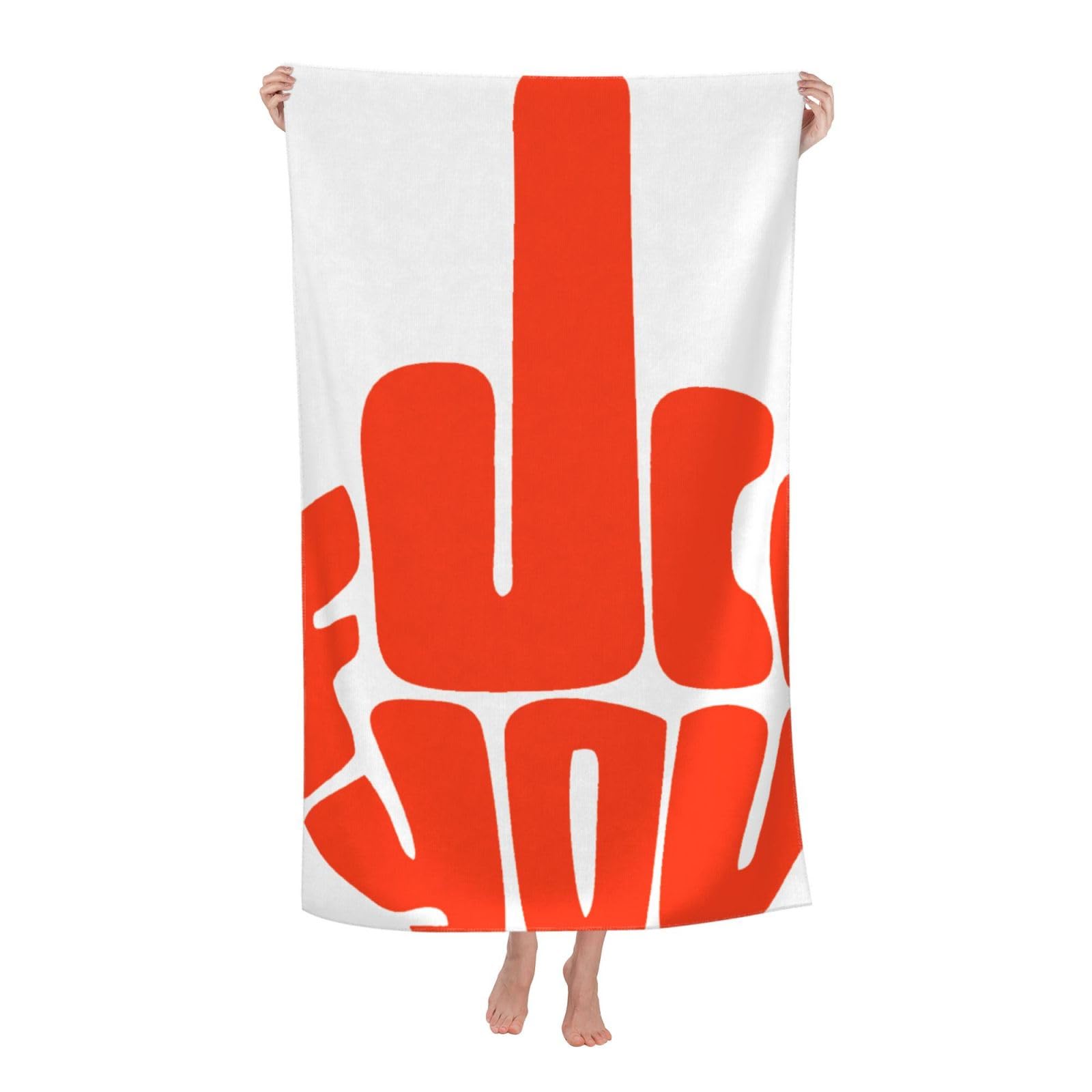 LSRCPD Beach TowelYou Middle Finger Microfiber Beach Towels Blanket Oversized Tropical Big Extra Large XL Pool Towels Quick Dry Sandproof for Women Girls Kids