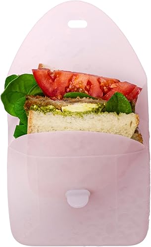 b.box Nuevo bolsillo de silicona para sándwich, bolsa de silicona reutilizable, divisor de caja Bento, cabe en la lonchera  Apto para microondas,