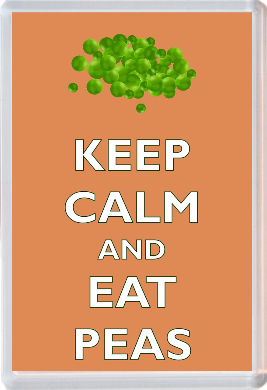 Baked Bean Store Keep Calm And Eat Peas - Novelty Jumbo Fridge Magnet