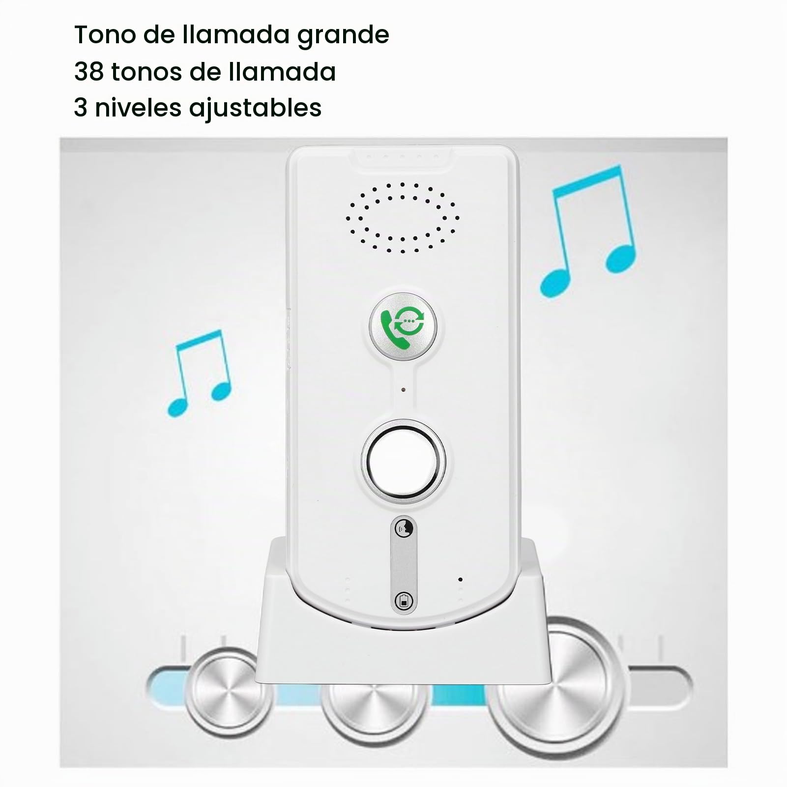 Intercomunicador inalámbrico para casa 1000 M VOCE VOCE activada Interfono de 2 vías para Home House Business Room to Room DC5V 1A (WHITE)