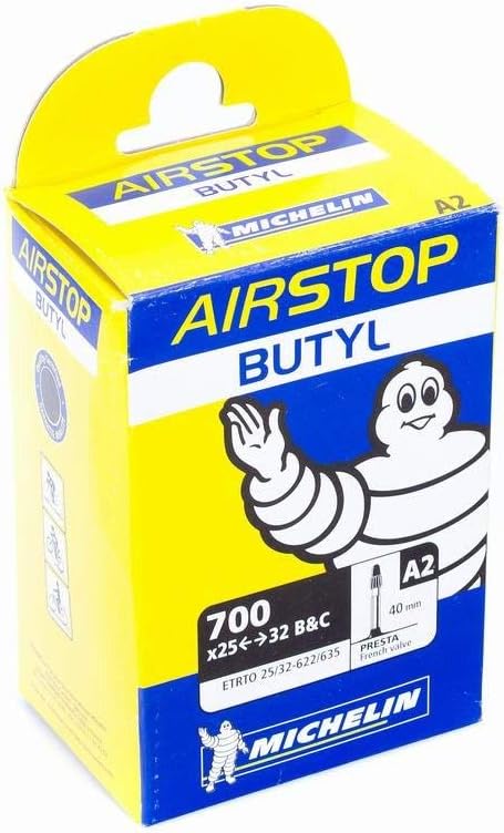 Michelin Airstop Innenreifenschlauch, Presta-Ventil für Fahrrad, A2, 40 ...