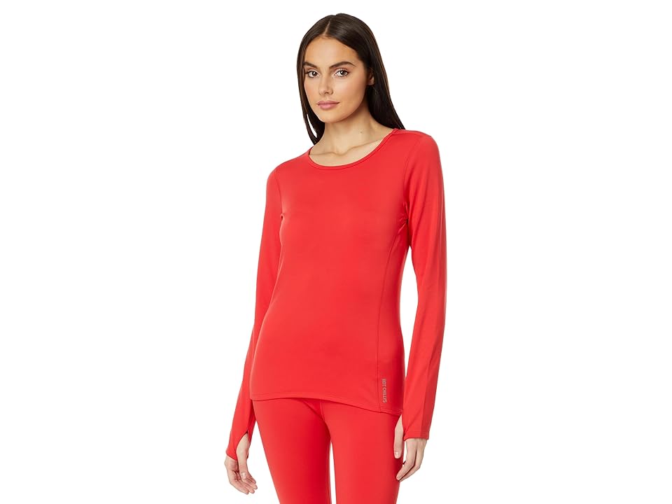 Hot Chillys Micro-Elite Chamois Crew Neck (Modern Red) Women's Underwear INTERNATIONAL SHIPPING
