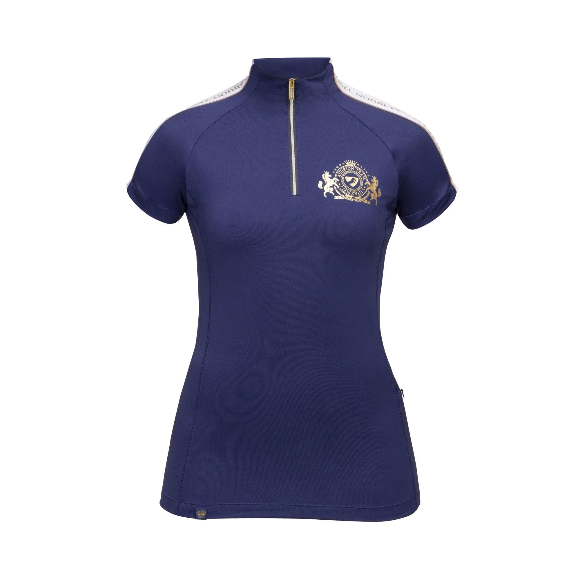 Shires Aubrion Team Short Sleeve Womens Base Layer - Midnight Large