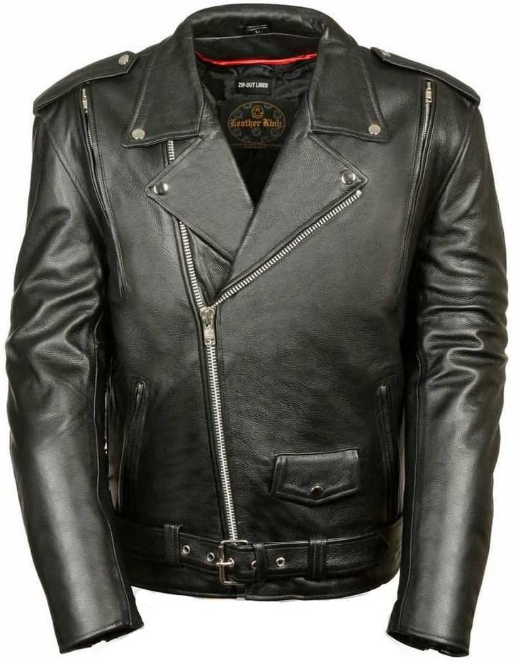 Leather King Men's Vented Motorcycle jacket