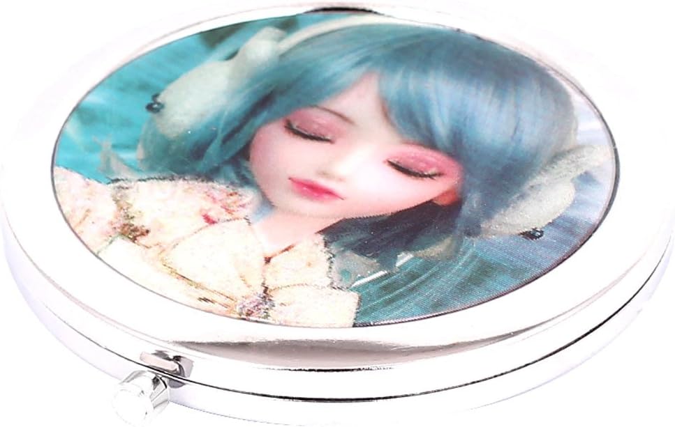 Ruilogod Stainless Steel Double Faced Accordion Cosmetic Mirror Silver Tone (id: 640 8f9 998 bb7 f05 image 2