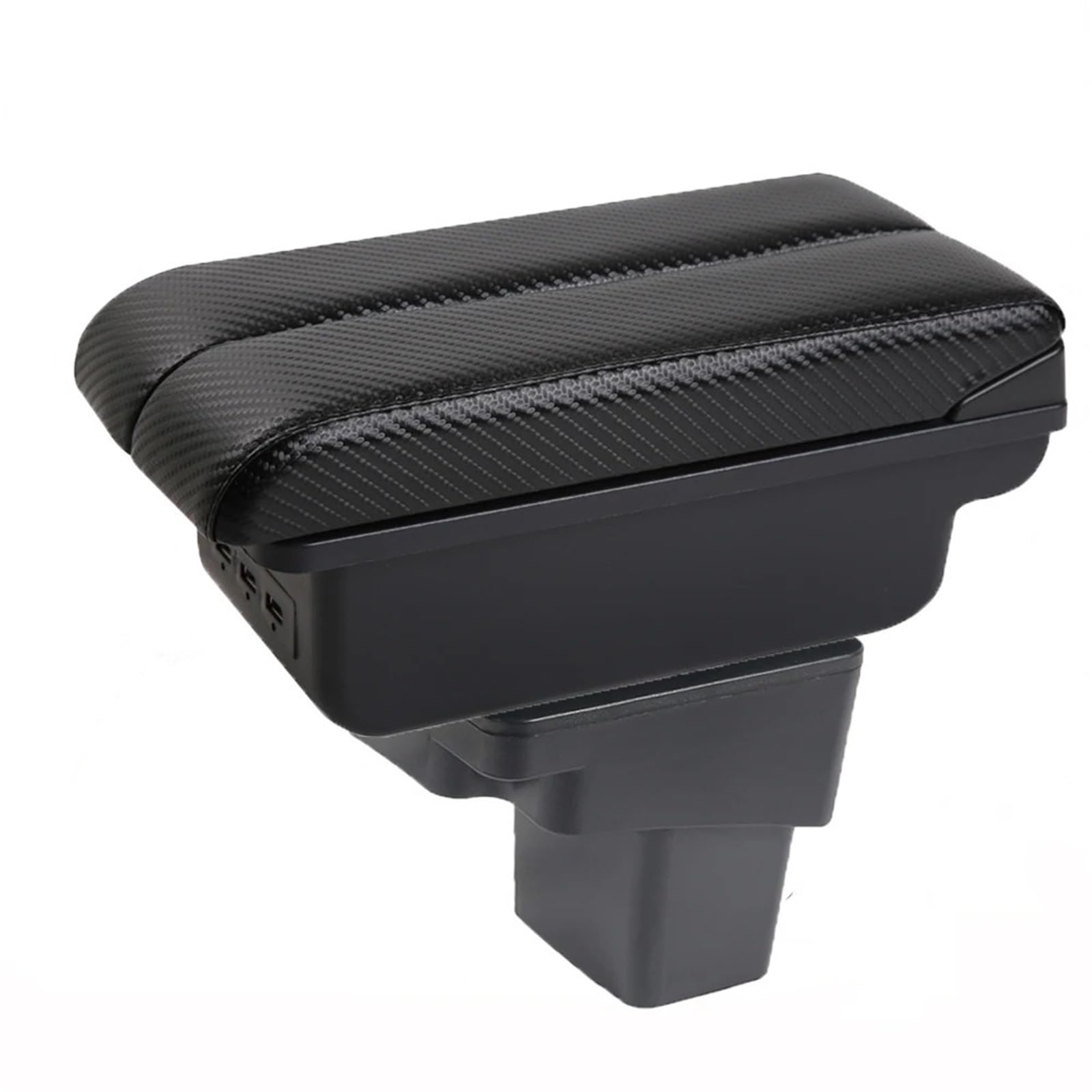 Ggwqoops Car Armrests For Hyundai For Accent RB For Solaris For Verna Armrest Box Central Storage Elbow Support For Drivers And Passengers Armrest Box(C-3USB-Black line)