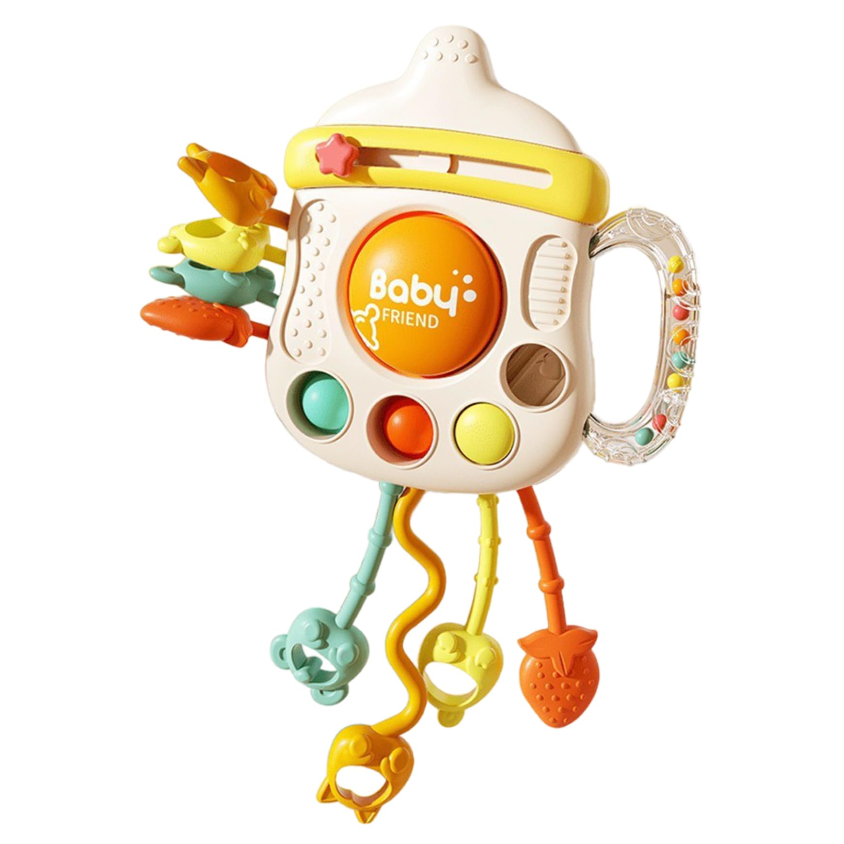 TusaMer Baby Toys 6-12-18 Months Baby Sensory Toys Silicone Pull String Montessori Silicone Pull String Teething Toy for Toddlers toy for