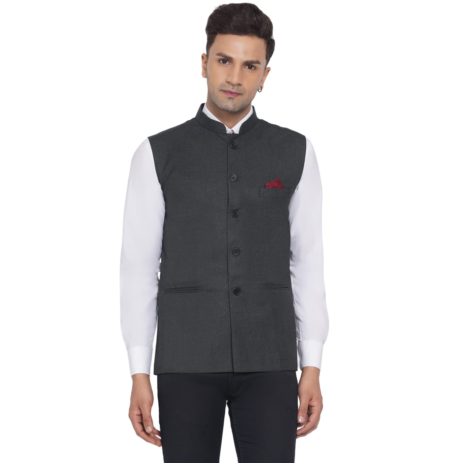 veera paridhaan Men's Solid Nehru Jacket-picture-26