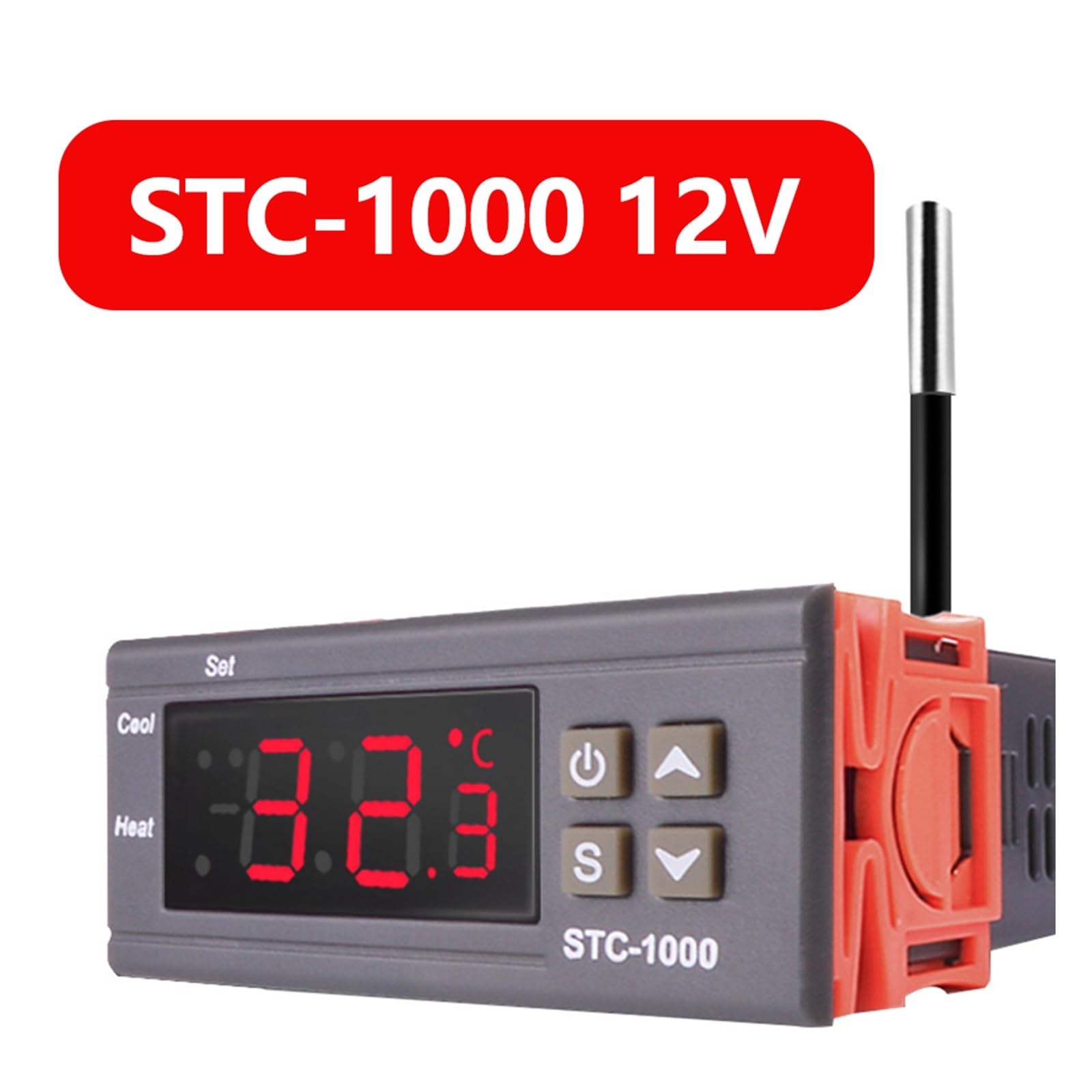 Controlador digital de temperatura STC-1000 220V 12V Controlador de termostato de dos relés para incubadora de calefacción y refrigeración termorregulador
