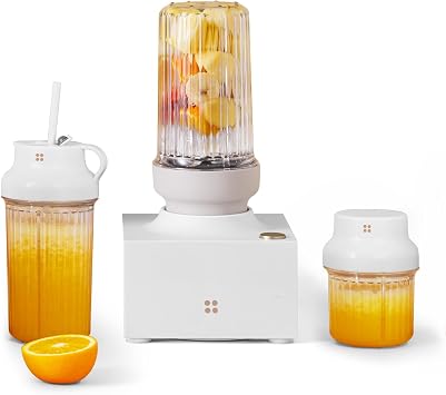 iCucina Cubetto 1000W Compact Personal Blender, Cloudy White