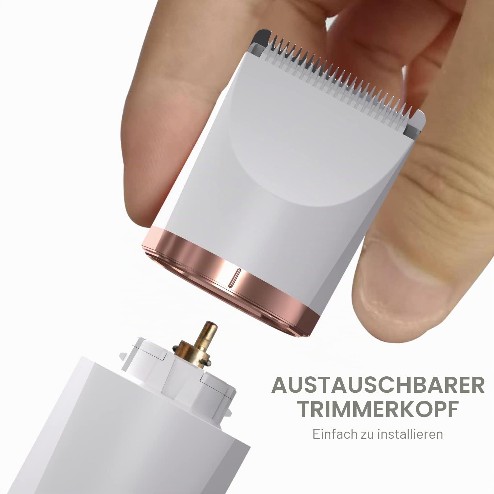 OLOV Rasierer Damen Elektrisch Intimbereich für Frauen mit Nasenhaartrimmer, USB-Ladestation, Keramikklinge, Ladyshaver Damenrasierer Haartrimmer Wasserdicht für Nass und Trocken
