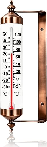 Outdoor Thermometer Waterproof, 10-Inch Decorative Outdoor Thermometer